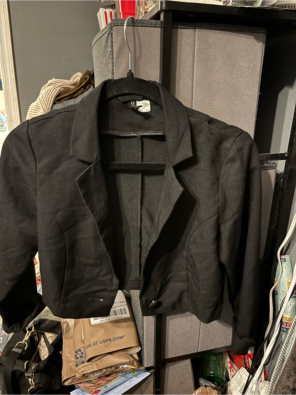 Divided Black Cropped Blazer Jacket